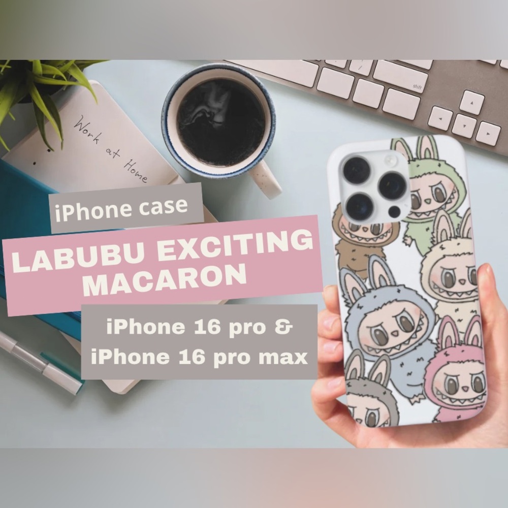 Labubu-Inspired iPhone Pro Max Case | Cute Macaron Monster Characters | MagSafe